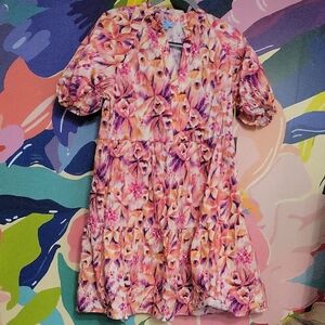 CeCe Pink and Orange Dress